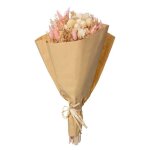 Bouquet fleurs sches  folk  h50 cm - rose - atmosphera createur d'interieur