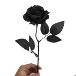 Bouquet gothique de roses artificielles en soie (2 pices) bouquet de fleurs de simulation raliste (roses ...