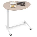 Bout de canap� - relax4life - hauteur r�glable - roues verrouillables - table bar haute roulant - cadre ...