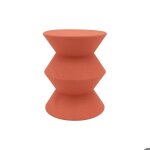 Bout de canap� en m�tal zigzag terracotta