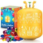 Kit de f�te avec bouteille dh�lium - janshop - 042 m3 - 50 ballons - 60 m ruban - jetable - normes en71 ...