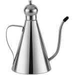 Bouteille dhuile - distributeur dhuile arroseur dhuileverseur de vinaigre conteneur dhuile avec bec argent ...