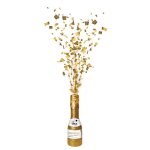 Bouteille dor�e canon � confettis 16 cm