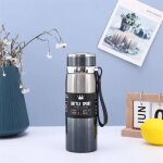 Bouteille isotherme 1l en acier inoxydable thermos conserve leau froide et chaude th cafbleu dgrad ...