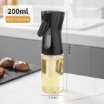 Vaporisateur dhuile de cuisine - distributeur dhuile dolive en pp - noir 200ml