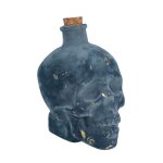 Bouteille t�te de mort 13 cm - bleu fonc�