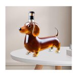 Bouteille  whisky en forme de teckel en carafe  dcanter dcorative en forme de teckel