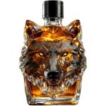 Bouteille � whisky loup carafe � d�canter en verre pour homme papa transparent # multicolore verre a ...