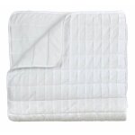 Boutis r�versible - donatella - blanc - g�om�trique - microfibre polyester - 105 cm - lavage en machine ...