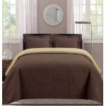 Boutis ultrasonic bicolor 2 places 220 x 240 cm - choco beige