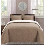 Boutis ultrasonic bicolor 2 places 220 x 240 cm - tupe creme