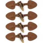 Boutons  bascule cuir pu & corne marron 4 paires fermeture vintage manteaux vestes pulls couture diy ...