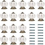 Bouton ceramique bouton de meuble rond vintage tiroirs et placard(lot de 16)