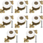 Bouton ceramique meuble boutons de tiroir vintage 8 pi�ces boutons en m�tal pour bureau tiroirs et placard ...