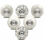 Bouton de meuble porcelaine poignee commode ceramique boutons de porte vintage pour placard tiroir (6 ...