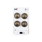 Boutons de meuble rond zamak laitonn� h. 26 x l. 35 x p. 35 mm - lot de 4