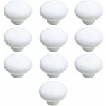Poign�e de porte - namotu - 10 pcs - c�ramique - blanc - 33mm