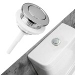 Bouton poussoir wc - aimoonsa - 38 mm - abs chrom� - �conomie deau - universel