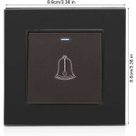 Bouton de sonnette extrieur 220 ~ 250 v panneau en verre tremp interrupteur de sonnette carillon tanche ...