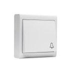 Bouton de sonnette - famatel - 8010 - haute rsistance aux chocs - 10a - installation facile