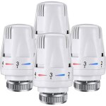 Bouton de thermostat - 4 pi�ces - t�te de thermostat m30 - bouton de radiateur m30 - blanc (m30 x 15) ...