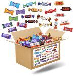 Box gourmande mga assortiment de 200 mini - chocolats : clbrations kinder milka daim toblerone  partager ...