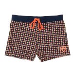 Boxer de bain marine / orange homme sun project geocubes