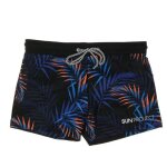 Boxer de bain noir / orange homme sun project 1988