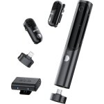Boya magic micro cravate sans fil mini microphone t�l�phone portable (2tx + 3rx) pour iphone / android ...