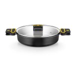 Bra daily pro faitout bas en aluminium coul� rev�tement antiadh�sif sans pfoa tous feux dont induction ...