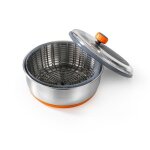 Bra efficient essoreuse  salade inox 18 / 10 4 l adapte pour saladier fond antidrapant