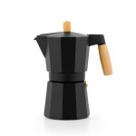 Bra market cafeti�re 6 tasses (285 ml) corps en aluminium poign�e et bouton en bois de h�tre naturel ...