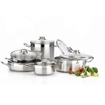 Bra profesional batterie de cuisine 9 pièces avec couvercle en verre et rôtissoire inox 18 / 10 pleine ... Bra profesional batterie de cuisine 9 pièces avec couvercle en verre et rôtissoire inox 18 / 10 pleine ...