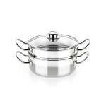 Bra profesional cuiseur vapeur avec couvercle en verre de 24 cm inox 18 / 10 full induction adapté à ... Bra profesional cuiseur vapeur avec couvercle en verre de 24 cm inox 18 / 10 full induction adapté à ...