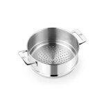 Bra signature passoire 24 cm inox 18 / 10 sans antiadh�sif r�sistante � lusure poign�es en inox