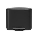 Brabantia poubelle  pdale bo - 11 + 23 l - noir mat