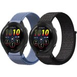 Bracelet 22mm - zuuko - nylon noir + bleu - pour garmin forerunner 265 / 255 - r�sistant � la transpiration ...