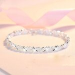 Bracelet 925 argent sterling x bracelets zircon croix bracelets  breloques femmes bracelets jumels ...