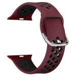 Bracelet apple watch sport boucle nike style rouge / noir 38 / 40 / 41mm