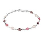 Bracelet - bijouxia - d�grad� rose violet - argent 925 / 000 - cristaux swarovski - longueur 18 cm