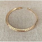 Bracelet - bijouxia - maille anglaise - 20 cm - plaqu� or 18 carats - mixte