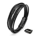 Bracelet en cuir pour homme serasar b045 - 17 noir bijoux élégants et à la mode cadeau danniversaire ... Bracelet en cuir pour homme serasar b045 - 17 noir bijoux élégants et à la mode cadeau danniversaire ...