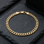 Bracelet - femme - maille classique - gourmette - l�l�gance intemporelle - plaqu� or jaune 750 / 1000 ...