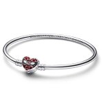 Bracelet femme - pandora - 592324c01 - 21 - argent fin 925 - 21 cm - c?ur en email