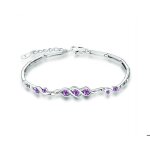 Bracelet femme plaqu argent mode charmant coeur princesse bijoux fins