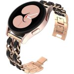 Bracelet ffo2world 20 mm cuir et m�tal ? compatible samsung galaxy watch 7 / 6 / 5 / 4 / fe et autres ...