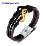 Bracelet homme - bracelet en acier inoxydable double double symbole infini accessoires pour hommes bijoux ...