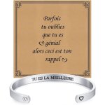 Bracelet jonc femme argent - bracelets manchettes citation grav motivationnel rglable femmes bracelet ...