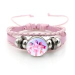 Bracelet k - pop rose accessoire tendance pour fans de musique corenne cadeau ado fille