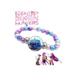 Bracelet kpop demon hunters ? bijou perl multicolore avec mdaillon crature bleue ? fan art huntrx